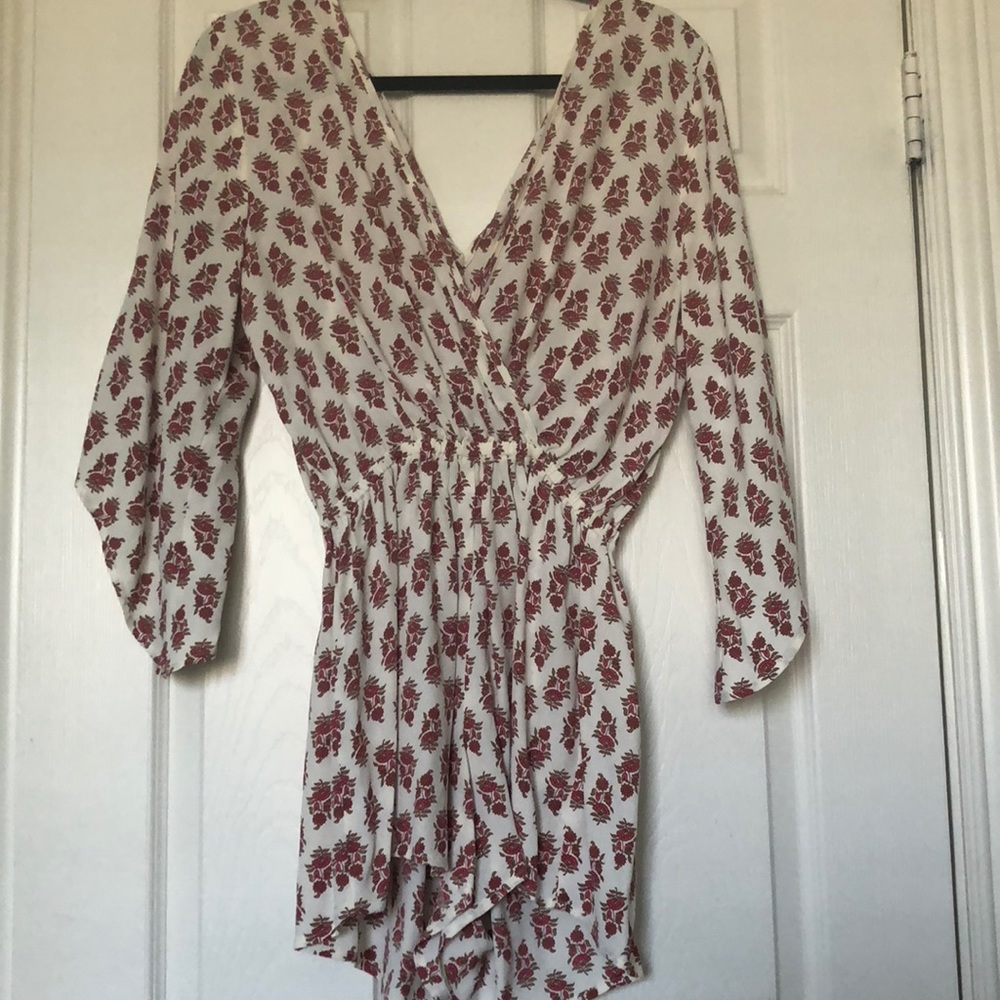 Short sleeve floral romper